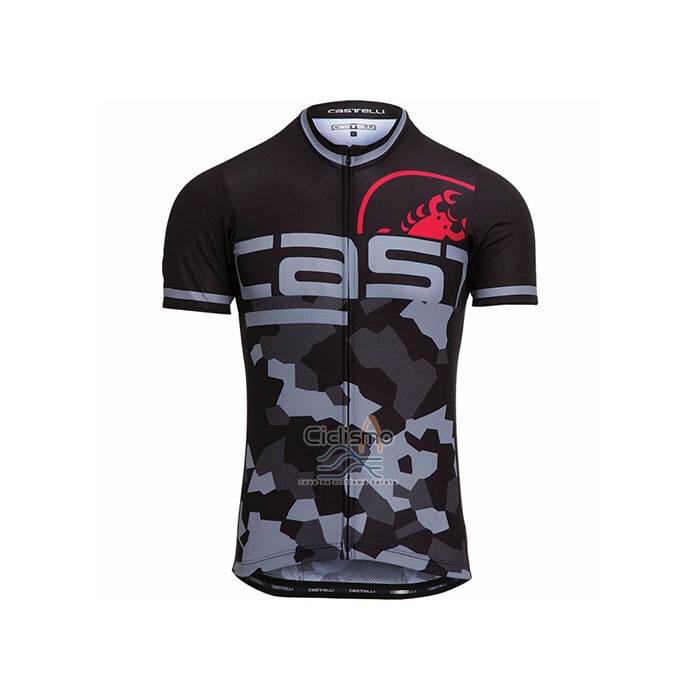 Castelli Ropa Ciclismo Culotte Corto 2021 Hombre Mangas Cortas Negro Gris