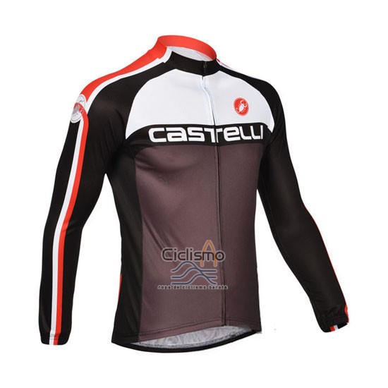 Castelli Ropa Ciclismo Culotte Largo 2013 Hombre Mangas Largas Fucsia