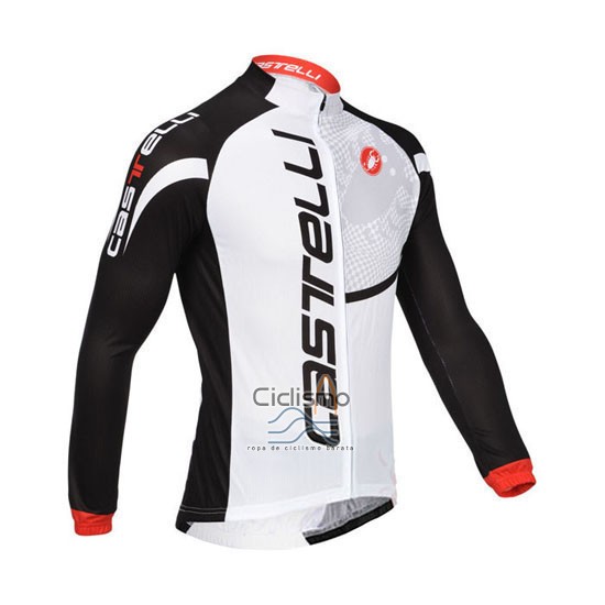 Castelli Ropa Ciclismo Culotte Largo 2013 Hombre Mangas Largas Negro y Blanco