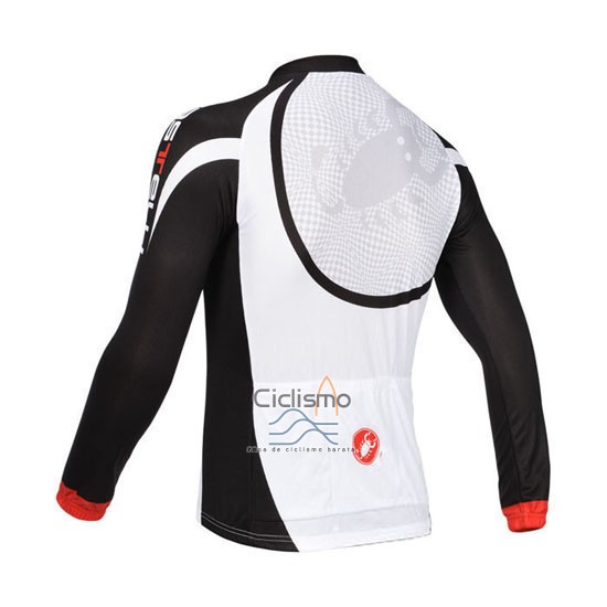Castelli Ropa Ciclismo Culotte Largo 2013 Hombre Mangas Largas Negro y Blanco
