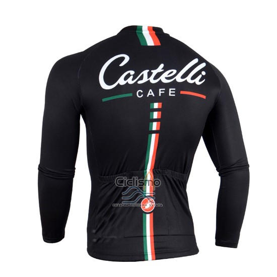 Castelli Ropa Ciclismo Culotte Largo 2014 Hombre Mangas Largas Negro