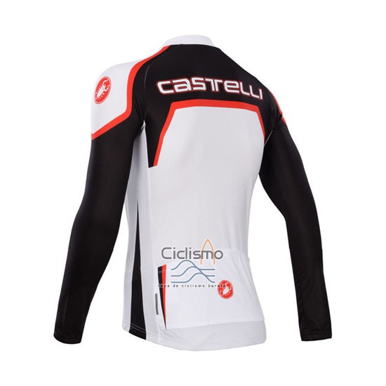 Castelli Ropa Ciclismo Culotte Largo 2014 Hombre Mangas Largas Negro y Blanco