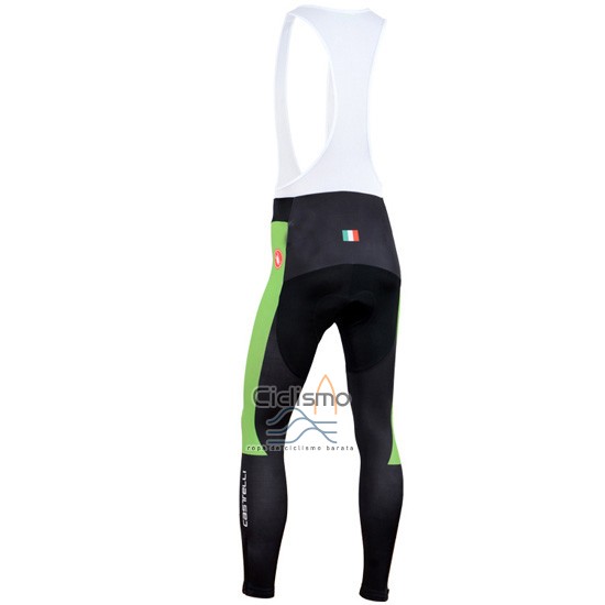 Castelli Ropa Ciclismo Culotte Largo 2014 Hombre Mangas Largas Negro y Verde