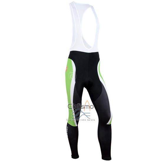 Castelli Ropa Ciclismo Culotte Largo 2014 Hombre Mangas Largas Negro y Verde