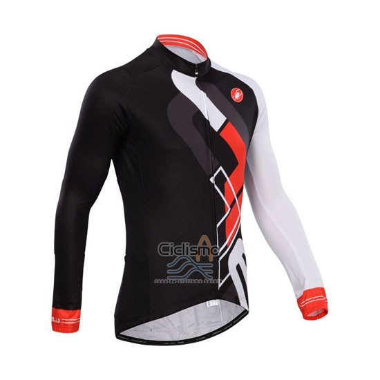 Castelli Ropa Ciclismo Culotte Largo 2014 Hombre Mangas Largas Rojo y Negro