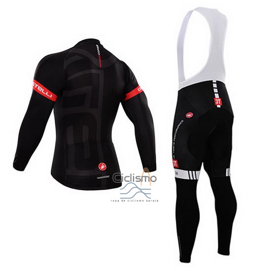 Castelli Ropa Ciclismo Culotte Largo 2015 Hombre Mangas Largas APagado Negro