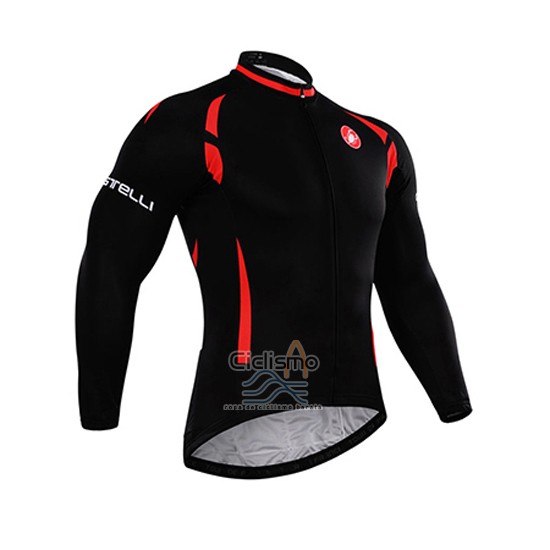 Castelli Ropa Ciclismo Culotte Largo 2015 Hombre Mangas Largas Brillante Negro