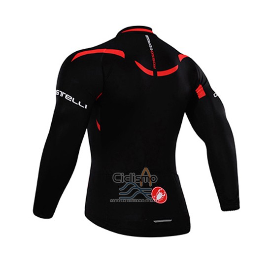 Castelli Ropa Ciclismo Culotte Largo 2015 Hombre Mangas Largas Brillante Negro