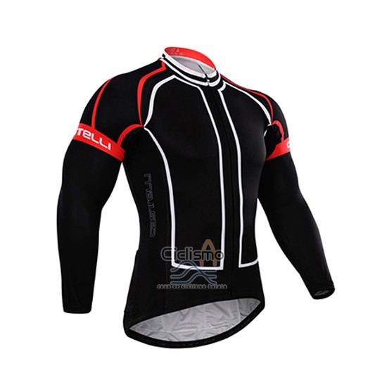 Castelli Ropa Ciclismo Culotte Largo 2015 Hombre Mangas Largas Negro