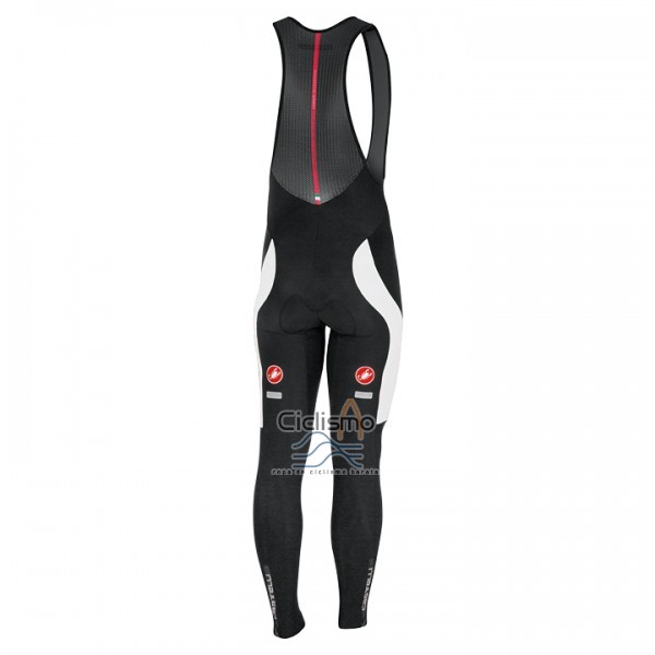 Castelli Ropa Ciclismo Culotte Largo 2017 Hombre Mangas Largas Blanco y Rojo