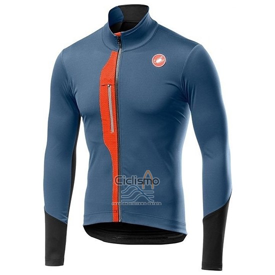 Castelli TRAS Ropa Ciclismo Culotte Largo 2019 Hombre Mangas Largas Azul Naranja