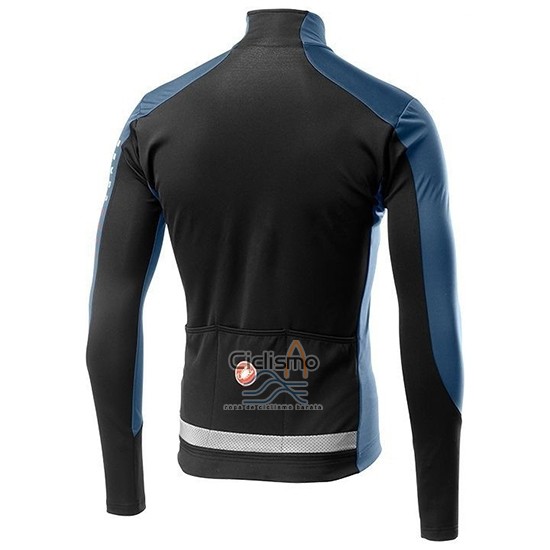 Castelli TRAS Ropa Ciclismo Culotte Largo 2019 Hombre Mangas Largas Azul Naranja
