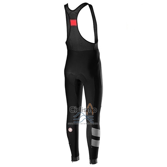 Castelli TRAS Ropa Ciclismo Culotte Largo 2019 Hombre Mangas Largas Azul Naranja