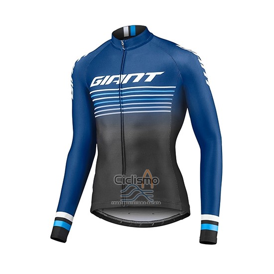 Giant Race Day Ropa Ciclismo Culotte Largo 2019 Hombre Mangas Largas Azul Negro