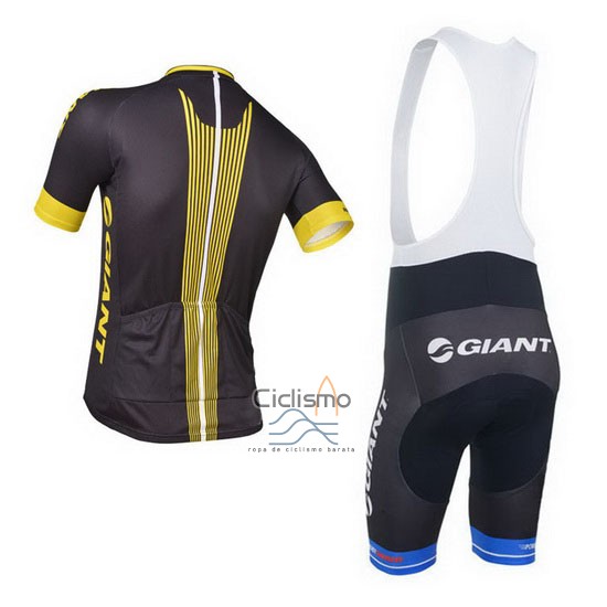 Giant Ropa Ciclismo Culotte Corto 2013 Hombre Mangas Cortas Negro y AMarillo