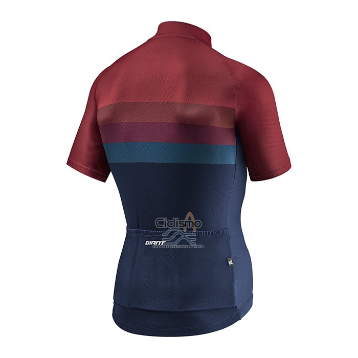 Giant Ropa Ciclismo Culotte Corto 2021 Hombre Mangas Cortas APagado Rojo Azul