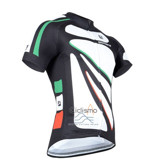 Giordana Ropa Ciclismo Culotte Corto 2014 Hombre Mangas Cortas Negro y Blanco