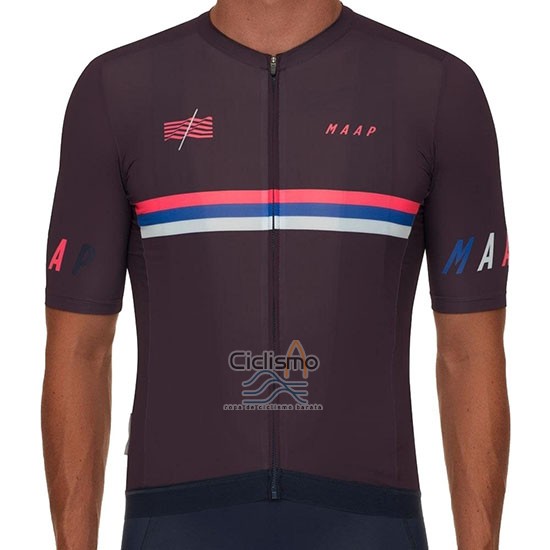 Maap Nationals Mulberry Ropa Ciclismo Culotte Corto 2019 Hombre Mangas Cortas Brown