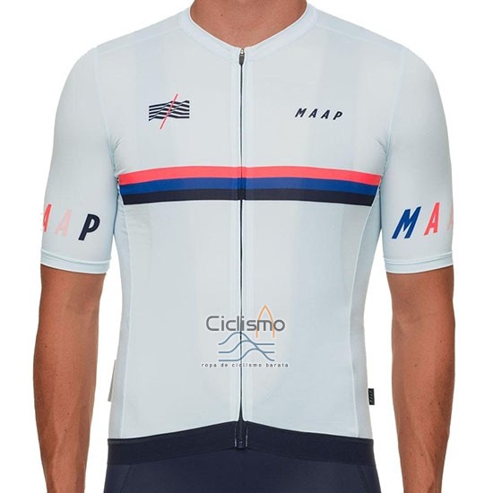 Maap Nationals Ropa Ciclismo Culotte Corto 2019 Hombre Mangas Cortas Blanco