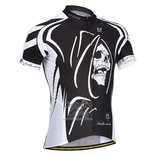Monton Ropa Ciclismo Culotte Corto 2014 Hombre Mangas Cortas Blanco y Negro
