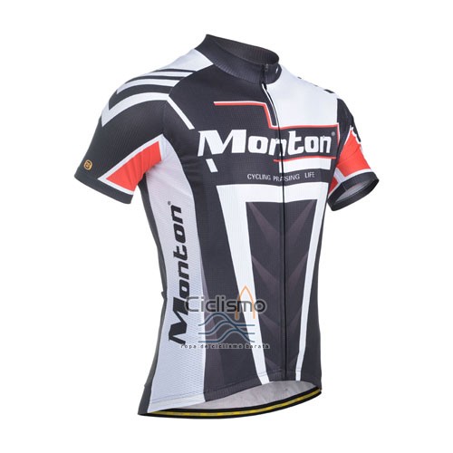Monton Ropa Ciclismo Culotte Corto 2014 Hombre Mangas Cortas Negro Blanco