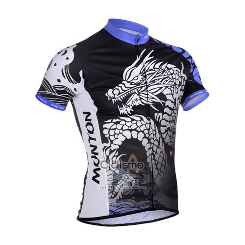Monton Ropa Ciclismo Culotte Corto 2014 Hombre Mangas Cortas Negro y Violeta