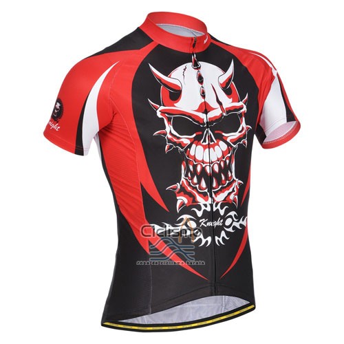 Monton Ropa Ciclismo Culotte Corto 2014 Hombre Mangas Cortas Rojo Negro