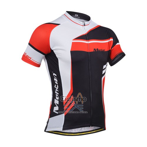 Monton Ropa Ciclismo Culotte Corto 2014 Hombre Mangas Cortas Rojo y Negro