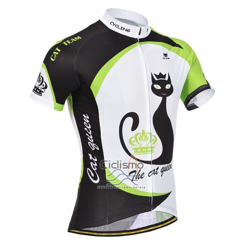 Monton Ropa Ciclismo Culotte Corto 2014 Hombre Mangas Cortas Verde y Blanco