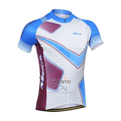 Monton Ropa Ciclismo Culotte Corto 2014 Hombre Mangas Cortas Violeta y Azul