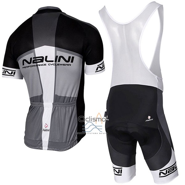 Nalini Artico Ropa Ciclismo Culotte Corto 2017 Men Mangas Cortas Gris y Negro