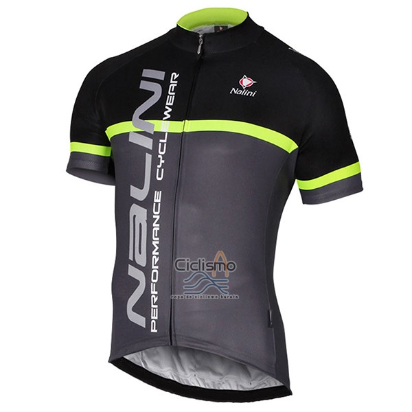 Nalini Brivio Ropa Ciclismo Culotte Corto 2017 Men Mangas Cortas Negro y Gris