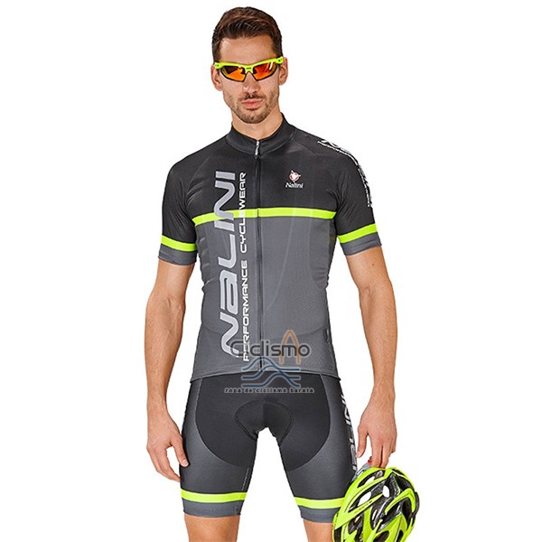Nalini Brivio Ropa Ciclismo Culotte Corto 2017 Men Mangas Cortas Negro y Gris