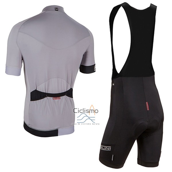 Nalini Curva Slate Ropa Ciclismo Culotte Corto 2017 Men Mangas Cortas Plata