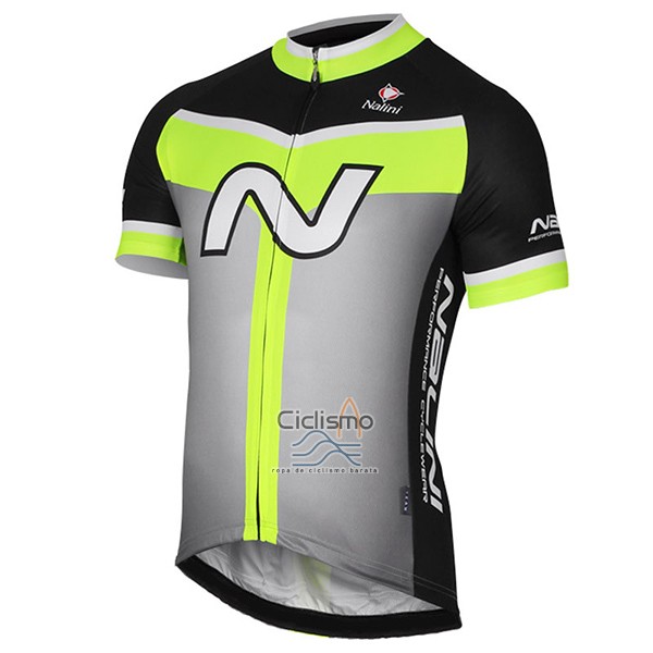 Nalini Navision Ropa Ciclismo Culotte Corto 2017 Men Mangas Cortas Verde y Gris
