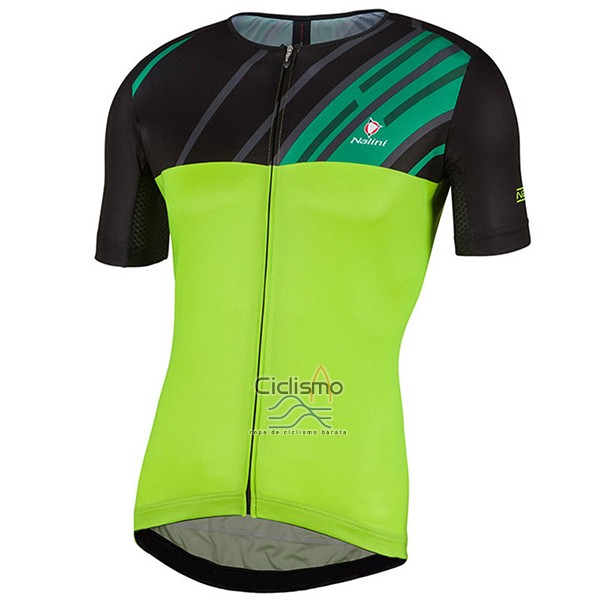 Nalini Roma Ropa Ciclismo Culotte Corto 2017 Men Mangas Cortas Negro y Verde