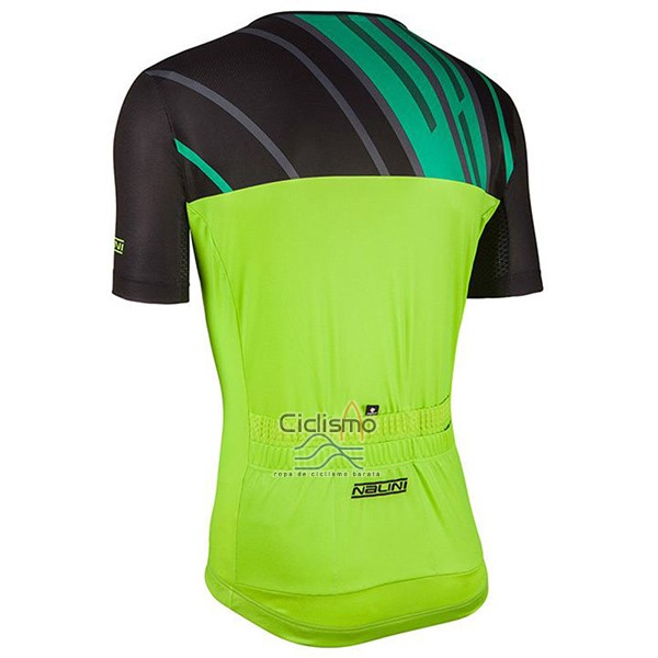 Nalini Roma Ropa Ciclismo Culotte Corto 2017 Men Mangas Cortas Negro y Verde