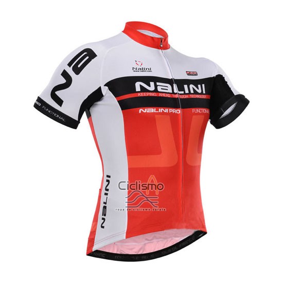 Nalini Ropa Ciclismo Culotte Corto 2015 Men Mangas Cortas Rojo y Blanco