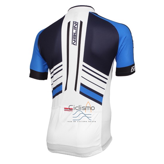 Nalini Ropa Ciclismo Culotte Corto 2016 Men Mangas Cortas Azul y Blanco