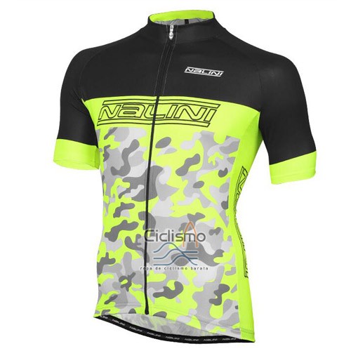Nalini Ropa Ciclismo Culotte Corto 2016 Men Mangas Cortas Verde y Negro