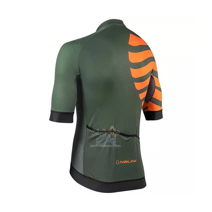 Nalini Ropa Ciclismo Culotte Corto 2021 Men Mangas Cortas Verde Naranja