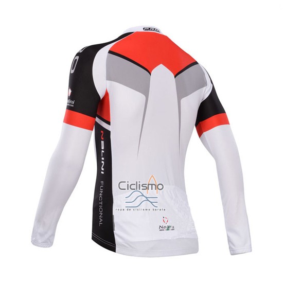 Nalini Ropa Ciclismo Culotte Largo 2014 Men Mangas Largas Negro y Blanco