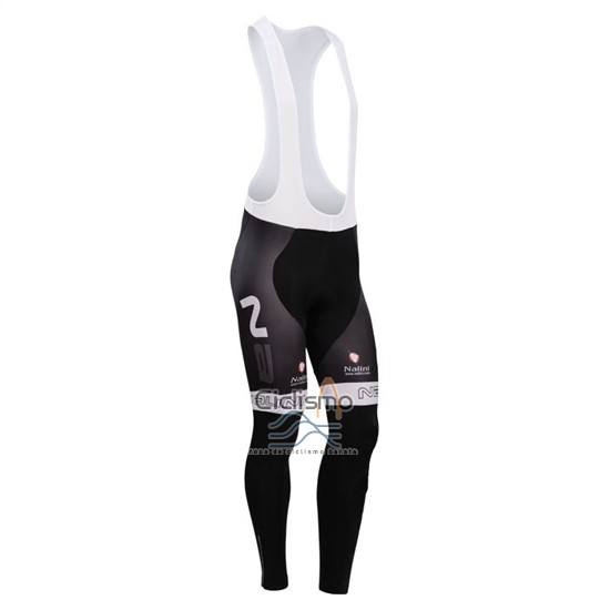 Nalini Ropa Ciclismo Culotte Largo 2014 Men Mangas Largas Negro y Blanco