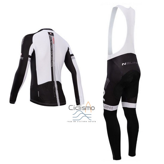 Nalini Ropa Ciclismo Culotte Largo 2014 Men Mangas Largas Negro y Rojo