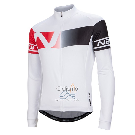 Nalini Ropa Ciclismo Culotte Largo 2016 Men Mangas Largas Rojo y Blanco