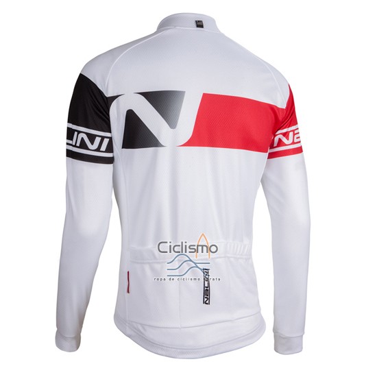 Nalini Ropa Ciclismo Culotte Largo 2016 Men Mangas Largas Rojo y Blanco