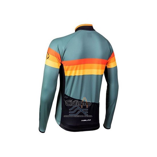 Nalini Ropa Ciclismo Culotte Largo 2020 Men Mangas Largas Verde Naranja