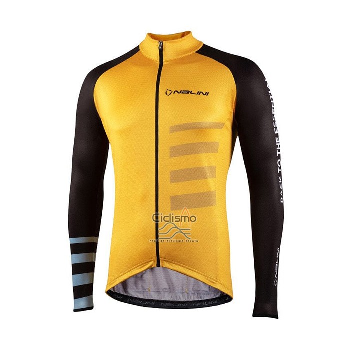 Nalini Ropa Ciclismo Culotte Largo 2021 Men Mangas Largas AMarillo