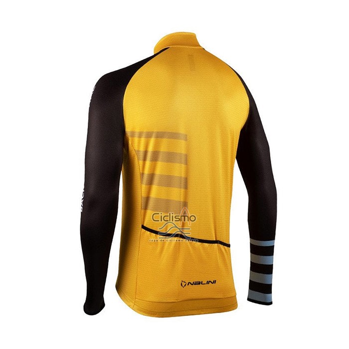 Nalini Ropa Ciclismo Culotte Largo 2021 Men Mangas Largas AMarillo