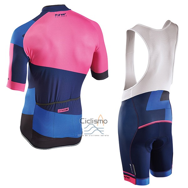 Northwave Extreme Ropa Ciclismo Culotte Corto 2017 Hombre Mangas Cortas Rojo y Azul